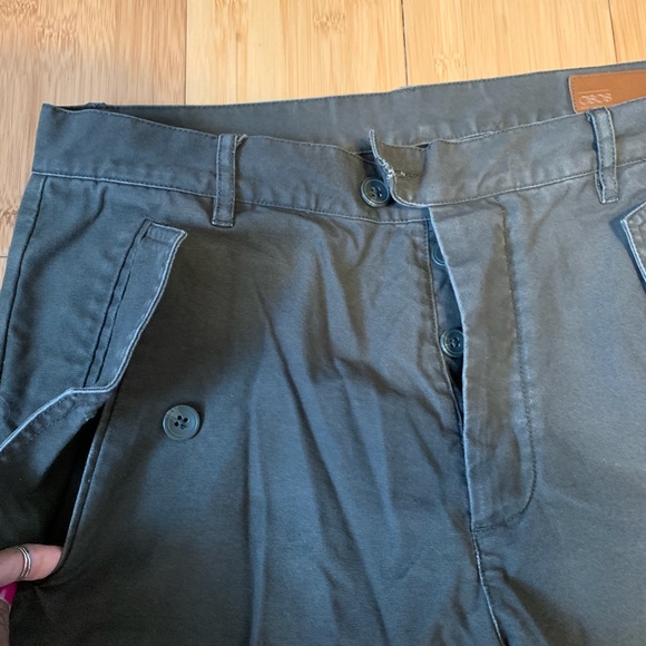 SOLD! - ASOS GREEN HAREM BUTTON UP PANTS - Picture 2 of 8